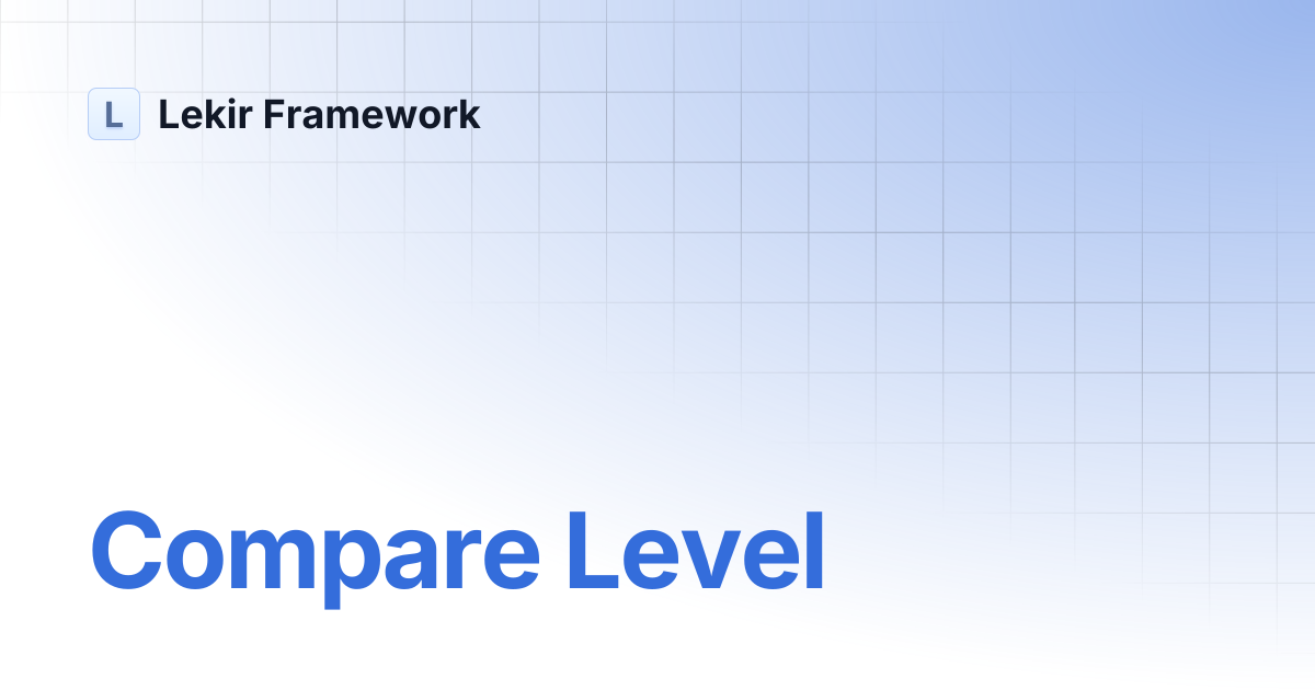 Compare Level | Lekir Framework